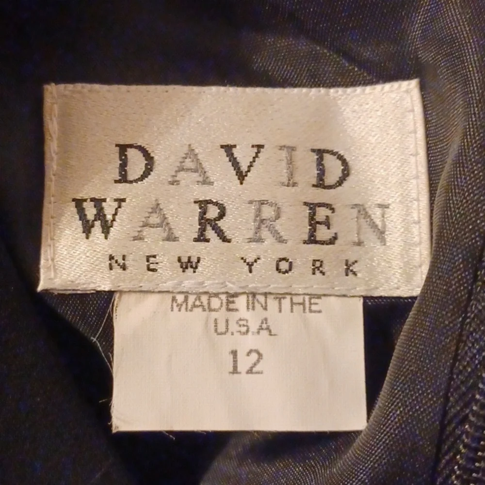 D11-👌- David Warren Black Dress - sz 12 women's - NWT - Picture 8 of 10